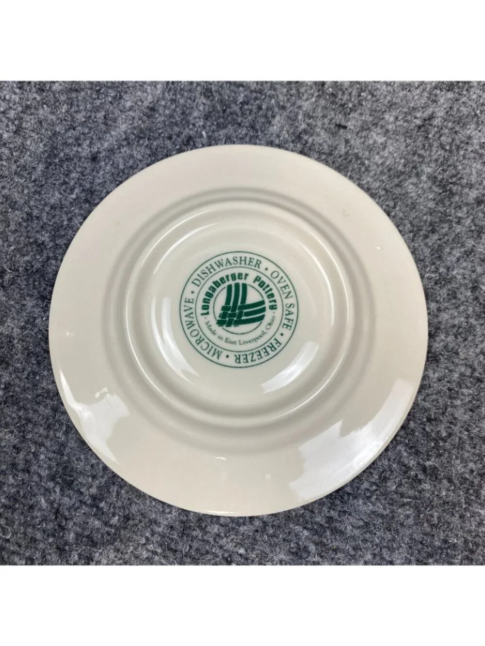 Longaberger Woven Traditions Heritage Green 3 Cups & 3 Saucers Set Lot USA